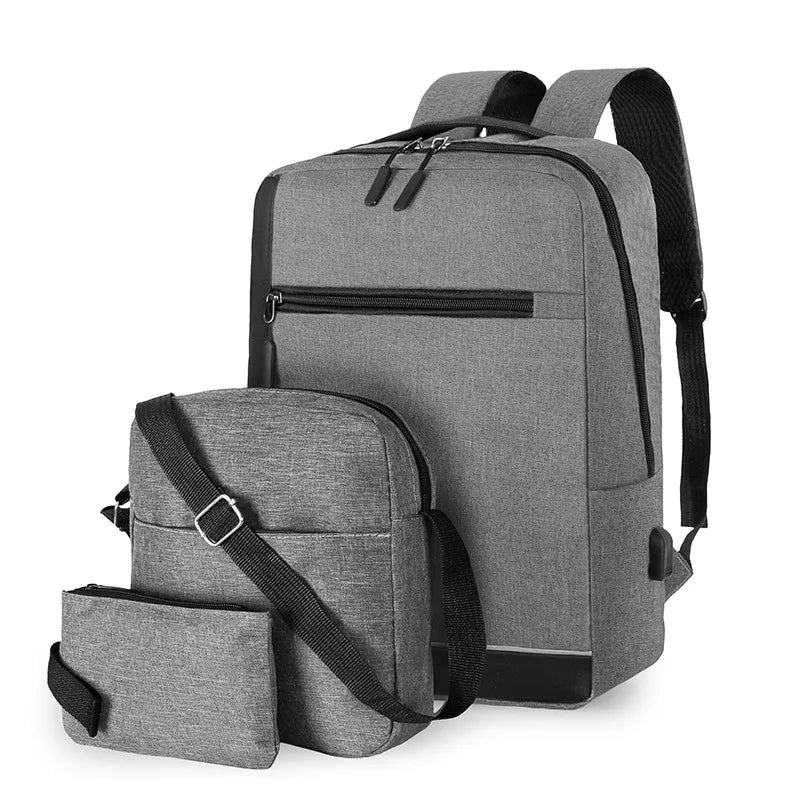 Mochila Urbana 3 en 1 — Bolso Oxford con Puerto USB, Bandolera y Neceser Incluidos