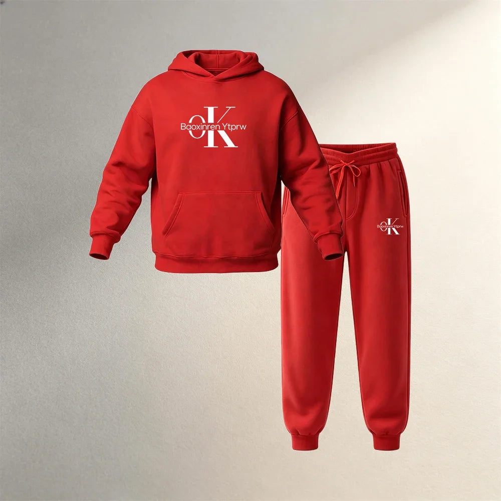 Conjunto deportivo para hombre de 2 piezas con acabado afelpado