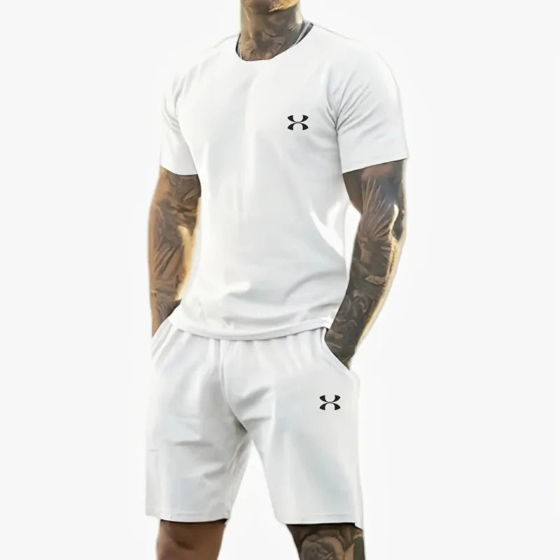 Conjunto para Hombre con Camiseta Estampada y Pantaloneta