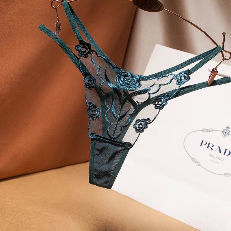 Tanga de cintura baja para mujer con tiras finas
