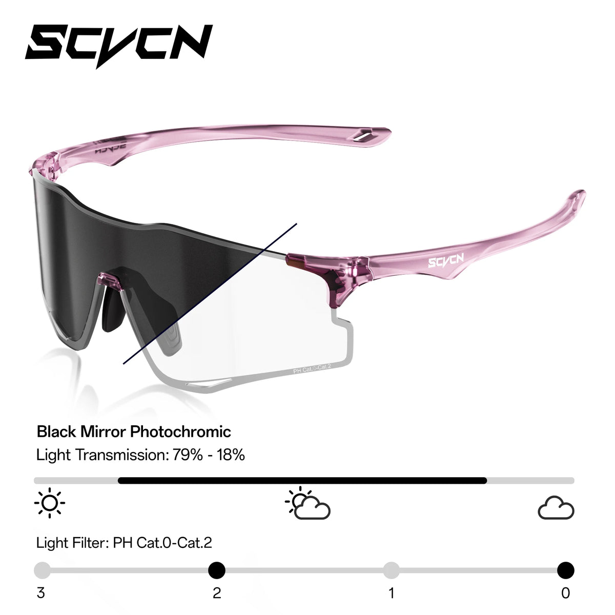 Gafas Fotocromáticas SCVCN UV400 | Running, Ciclismo y Deportes al Aire Libre | Ultralivianas Unisex