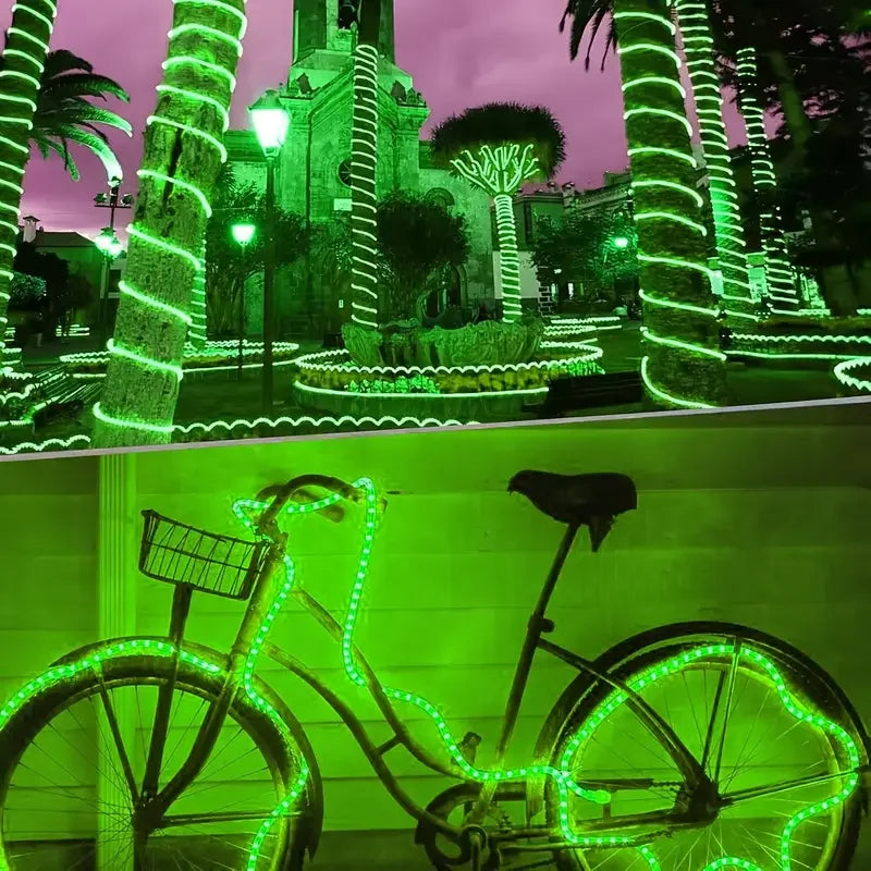 Manguera de luces LED solares para jardín y terraza