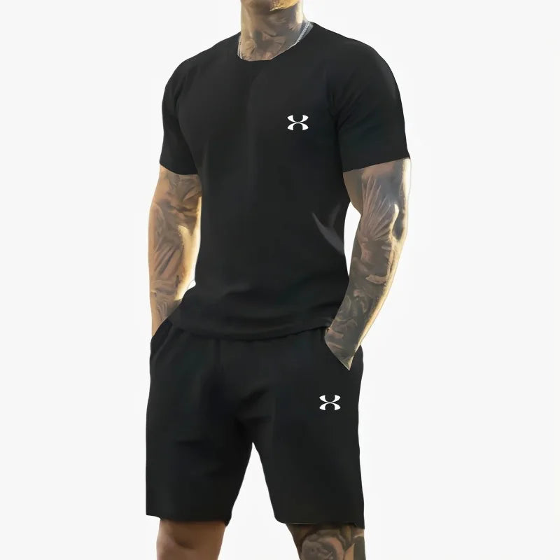 Conjunto para Hombre con Camiseta Estampada y Pantaloneta