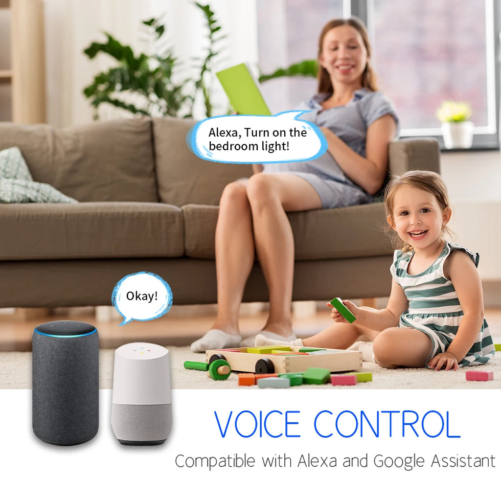 Interruptor inteligente táctil Wi-Fi Tuya para luces