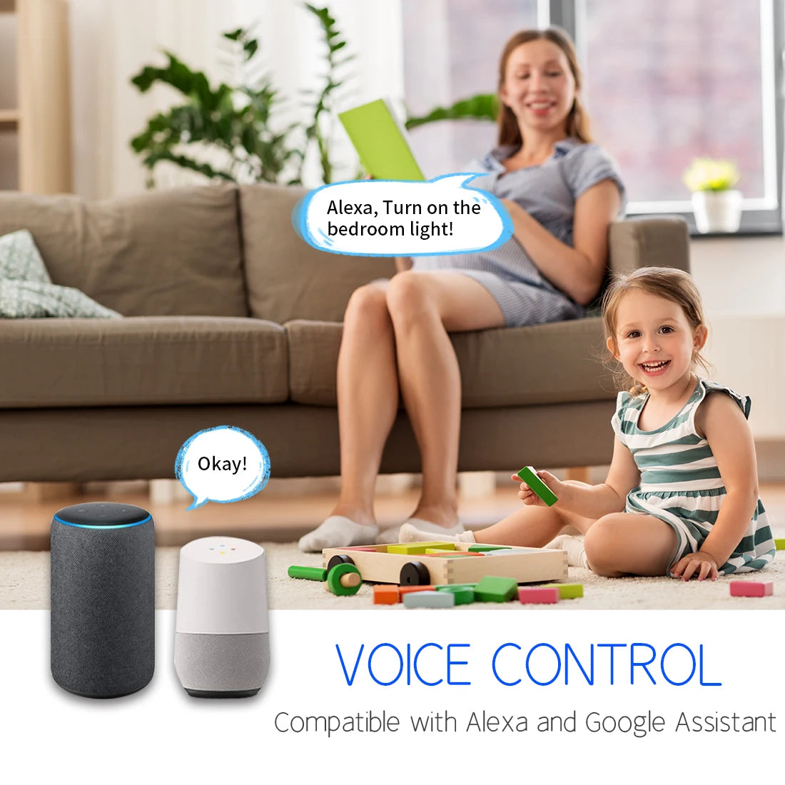 Interruptor inteligente táctil Wi-Fi Tuya para luces
