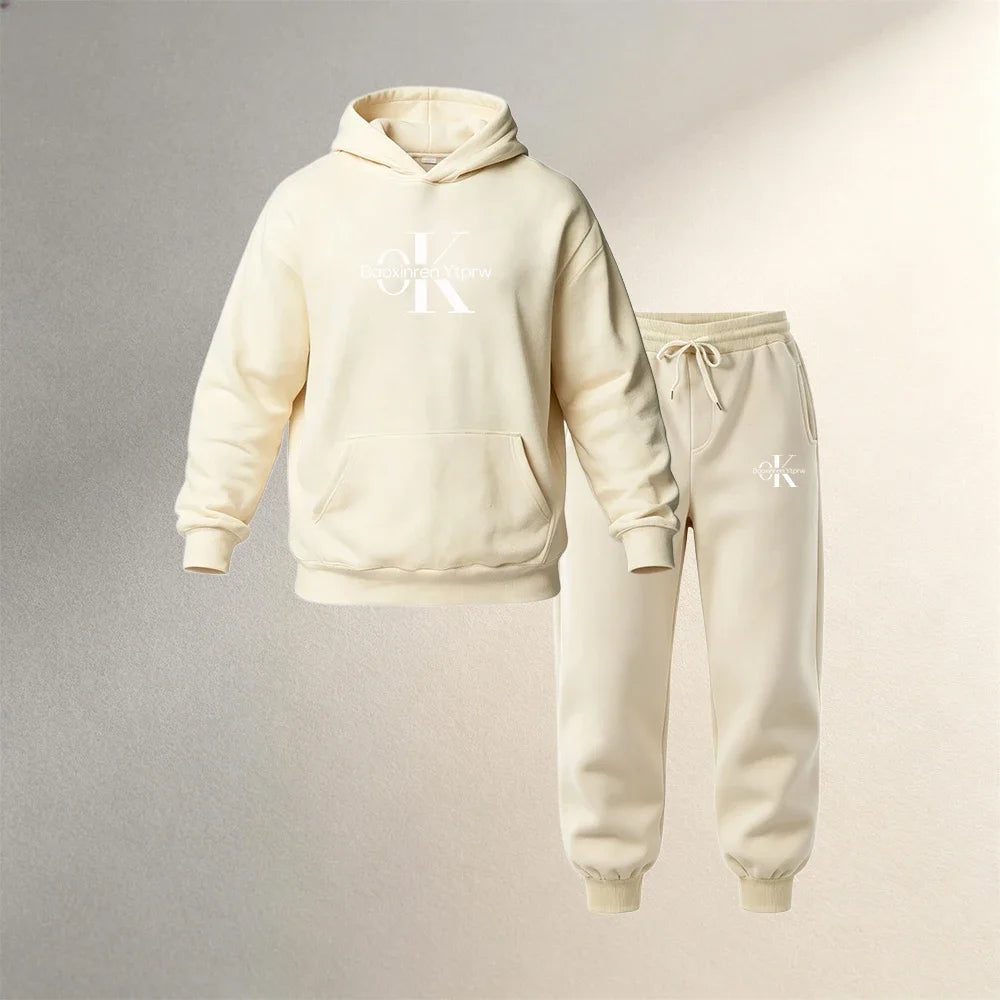 Conjunto deportivo para hombre de 2 piezas con acabado afelpado