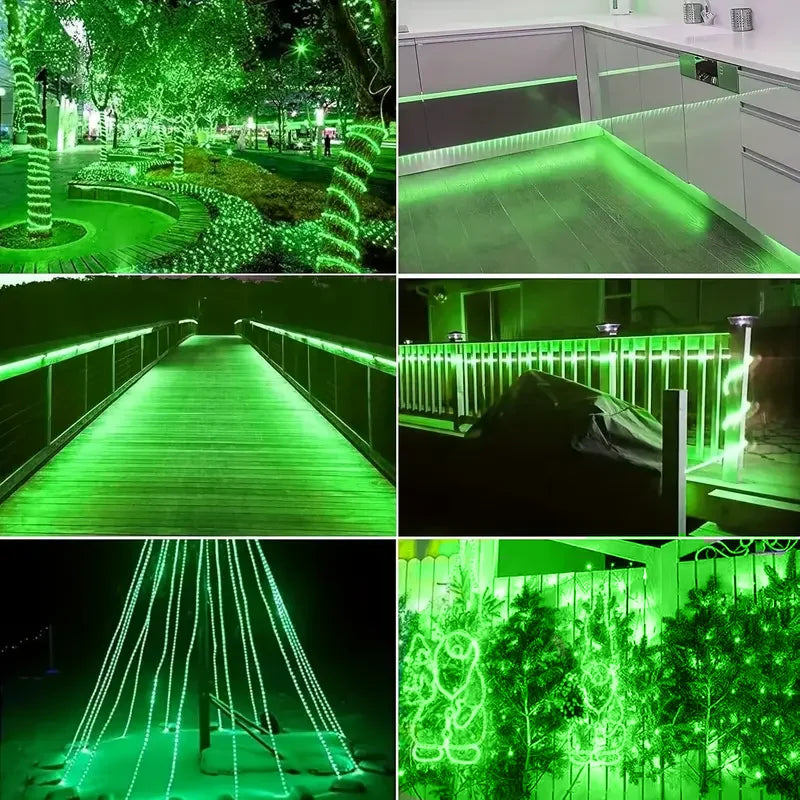 Manguera de luces LED solares para jardín y terraza
