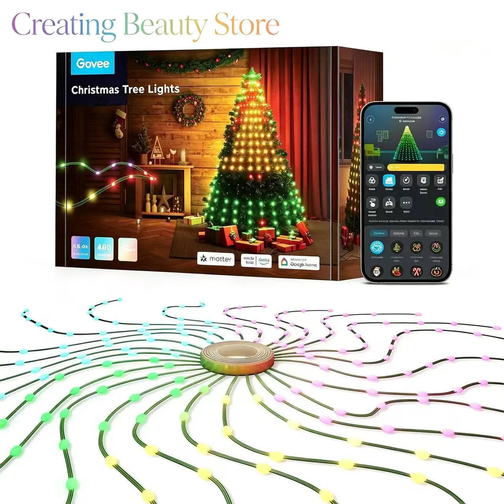 Luces LED inteligentes para árbol de Navidad de 256 o 400 luces