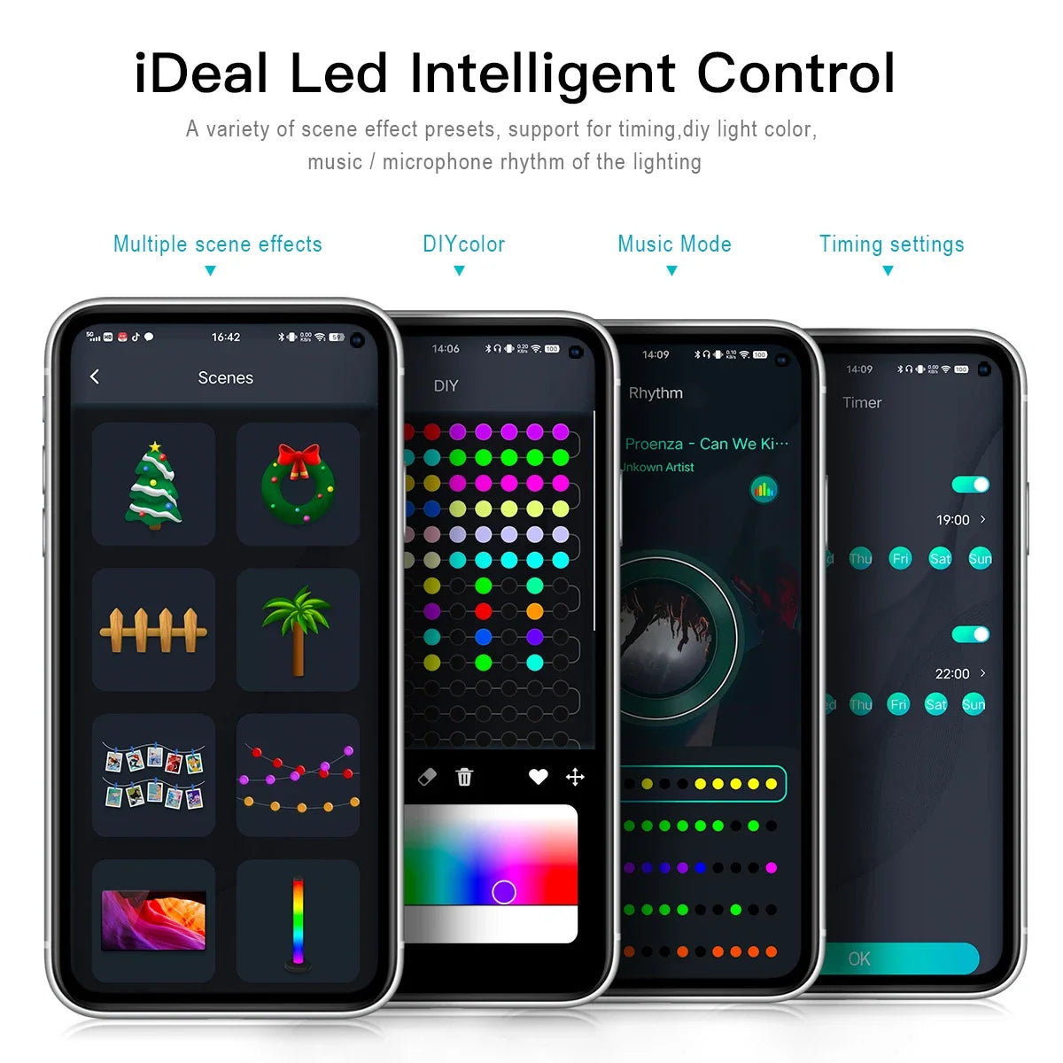 Smart Fairy String Lights RGB RGBIC – Bluetooth App Control, IP65 Waterproof 5M-20M