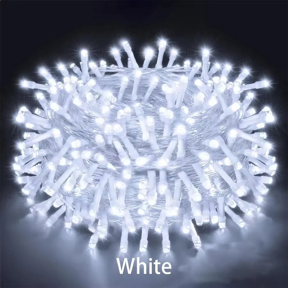 LED Fairy String Lights 8 Modes – Warm White, White, Blue & Colorful, IP44 Waterproof 5M-100M