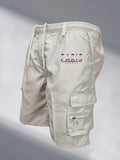 Bermudas cargo para hombre con bolsillos y cintura ajustable
