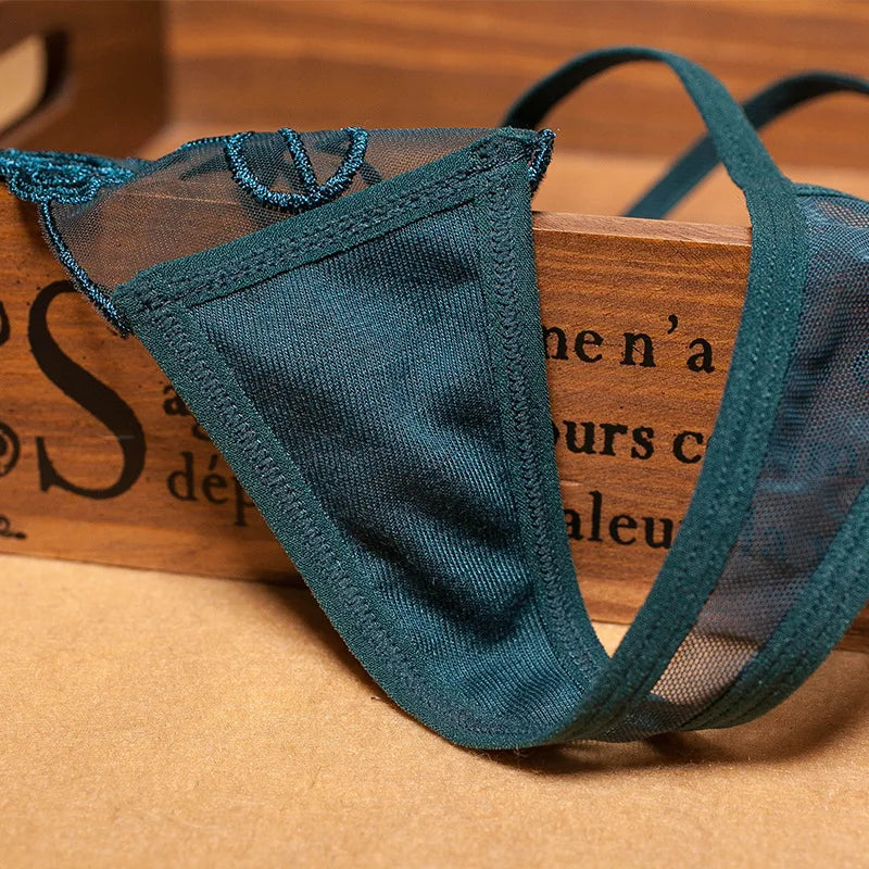 Tanga de cintura baja para mujer con tiras finas