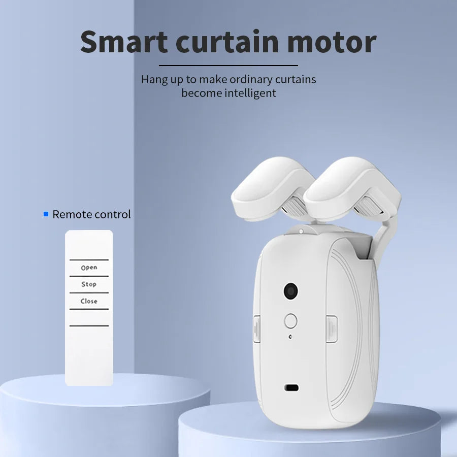 Motor Inteligente para Cortinas con Control Remoto – Abridor Automático Recargable