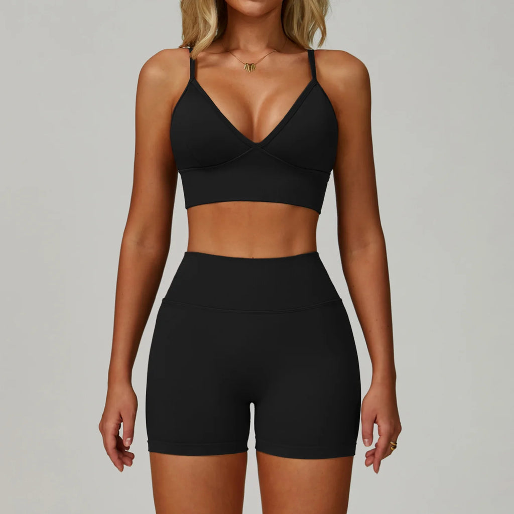 Conjunto deportivo sin costuras para mujer de 2 o 3 piezas
