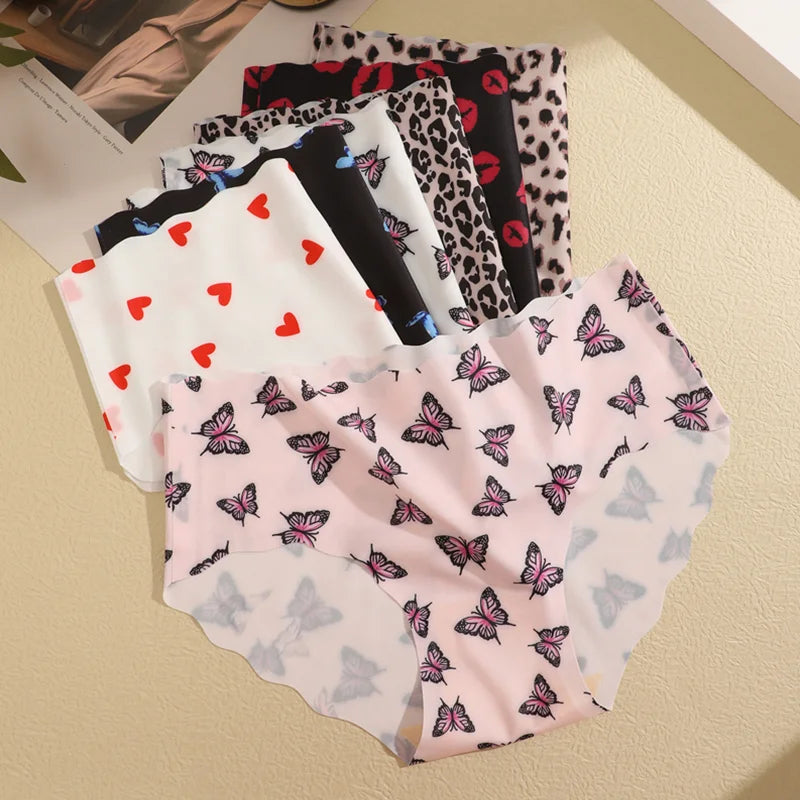 Set de 3 Panties Sin Costuras para Mujer, Tiro Alto, Estampados