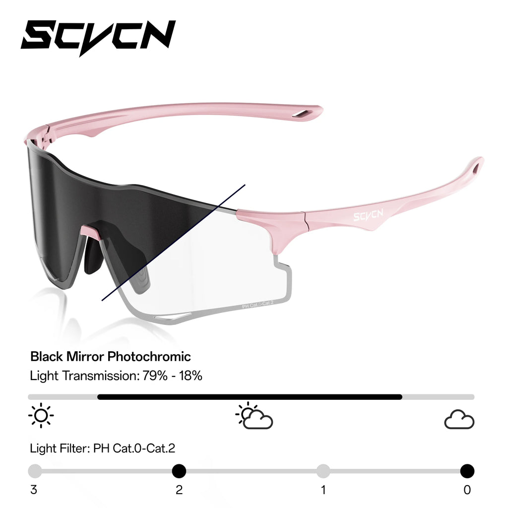 Gafas Fotocromáticas SCVCN UV400 | Running, Ciclismo y Deportes al Aire Libre | Ultralivianas Unisex