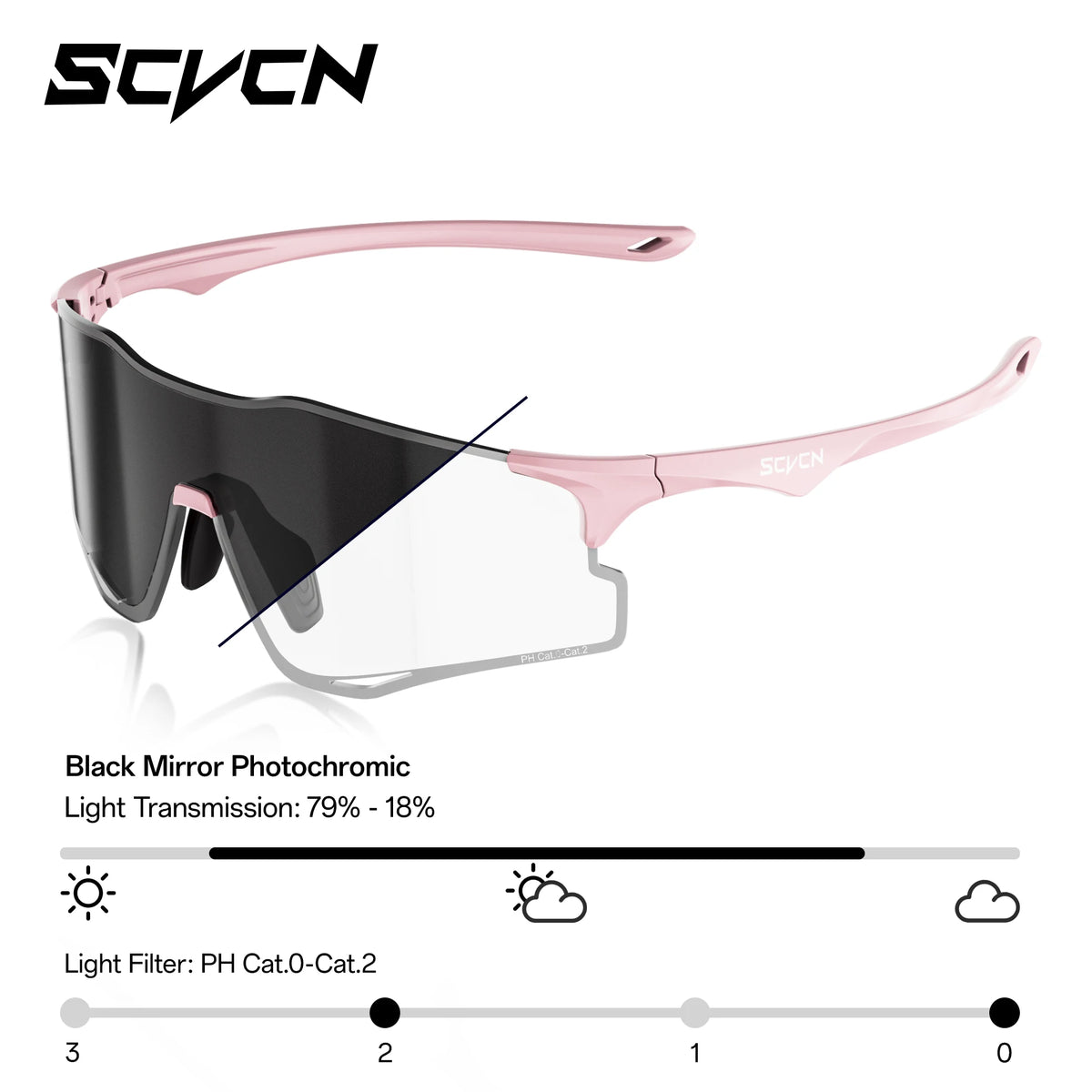 Gafas Fotocromáticas SCVCN UV400 | Running, Ciclismo y Deportes al Aire Libre | Ultralivianas Unisex
