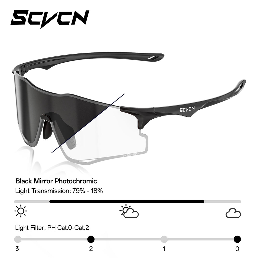 Gafas Fotocromáticas SCVCN UV400 | Running, Ciclismo y Deportes al Aire Libre | Ultralivianas Unisex