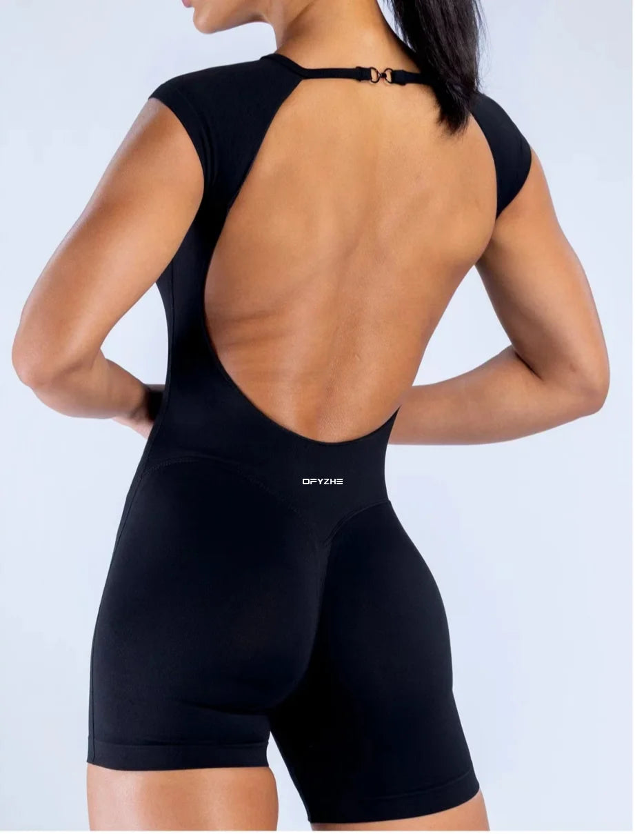 Enterizo deportivo corto sin mangas para mujer