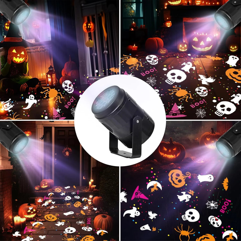 Rotating Projector Light – Christmas, Halloween & Snowflake USB Ambient Decor