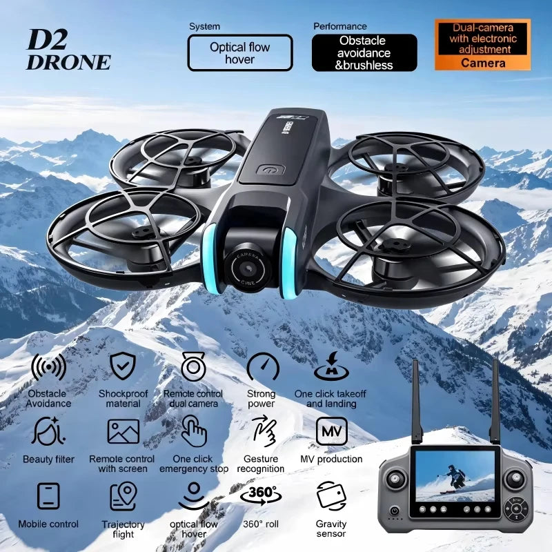 Drone OnePlus D2 8K con GPS y control remoto con pantalla
