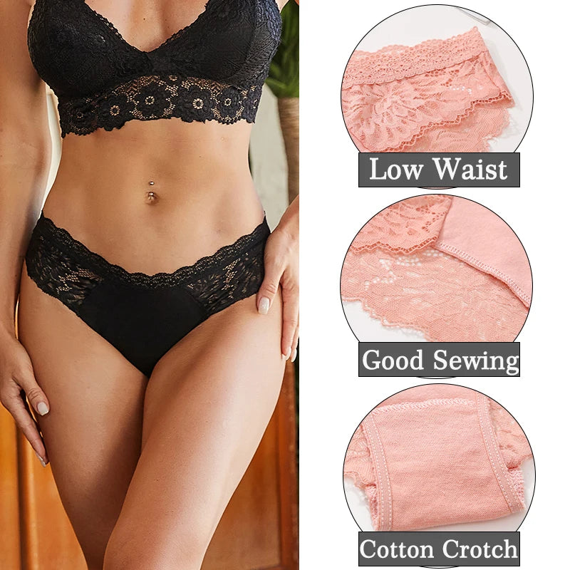 Pack de 3 Pantys de Encaje con Espalda Calada