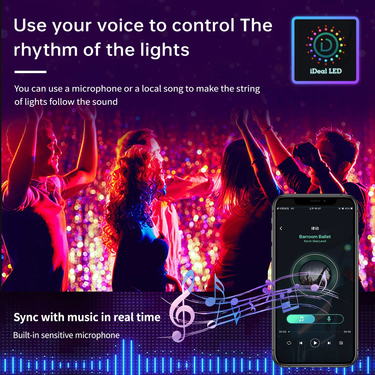 Smart Globe String Lights RGB – App & Remote Control, IP65 Waterproof