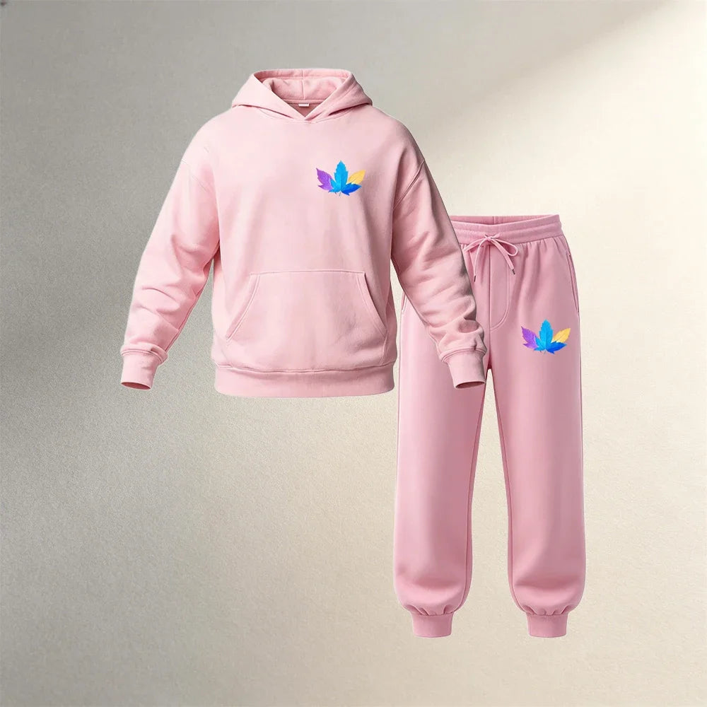 Conjunto casual deportivo para hombre de 2 piezas afelpadas