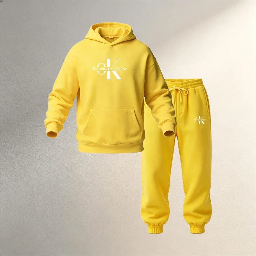 Conjunto deportivo para hombre de 2 piezas con acabado afelpado