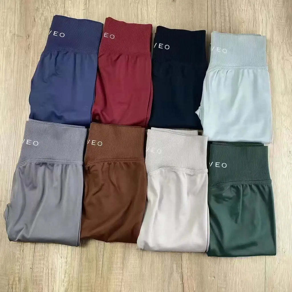Leggings deportivos para mujer con cintura baja y efecto fruncido
