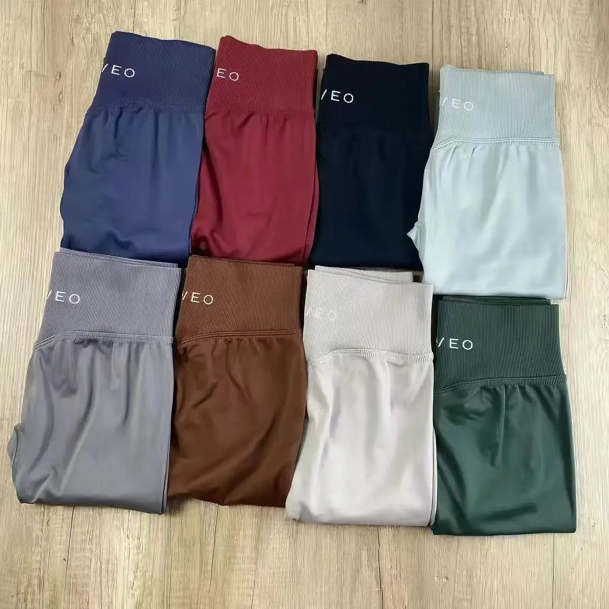 Leggings deportivos para mujer con cintura baja y efecto fruncido