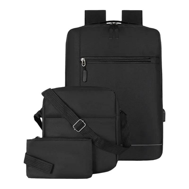 Mochila Urbana 3 en 1 — Bolso Oxford con Puerto USB, Bandolera y Neceser Incluidos