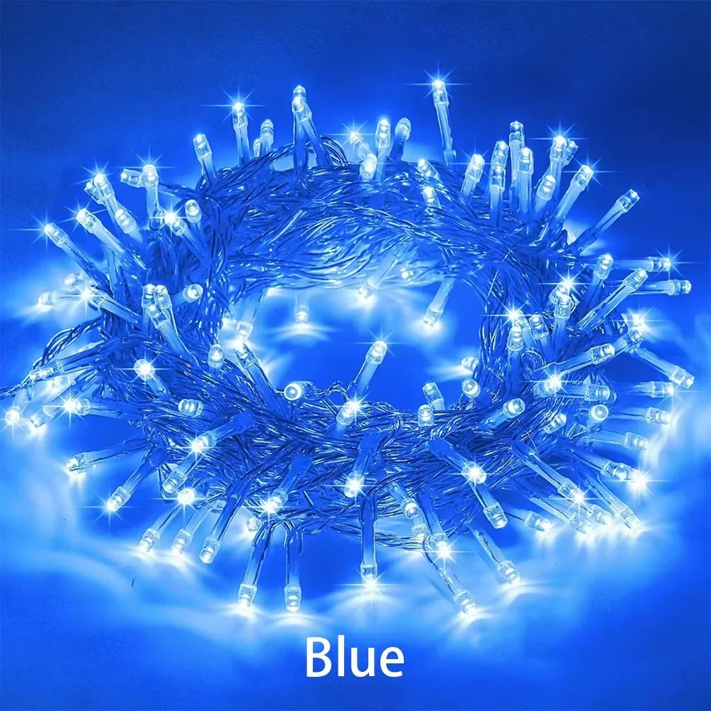 LED Fairy String Lights 8 Modes – Warm White, White, Blue & Colorful, IP44 Waterproof 5M-100M