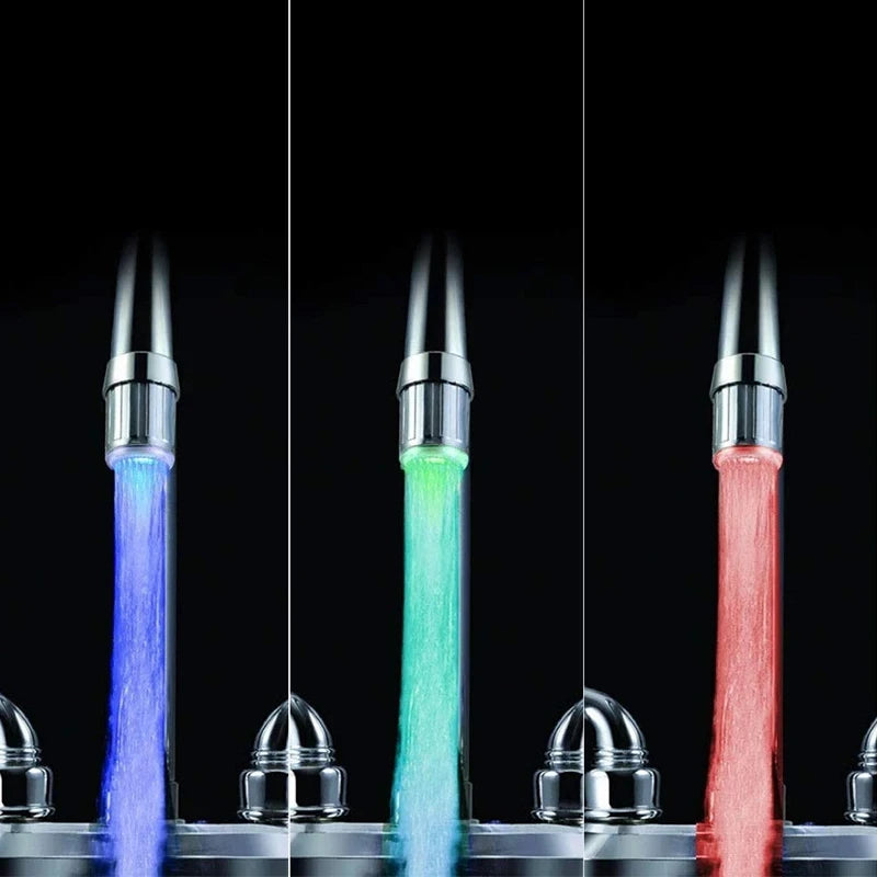 Luz LED para grifo con cambio automático de 7 colores
