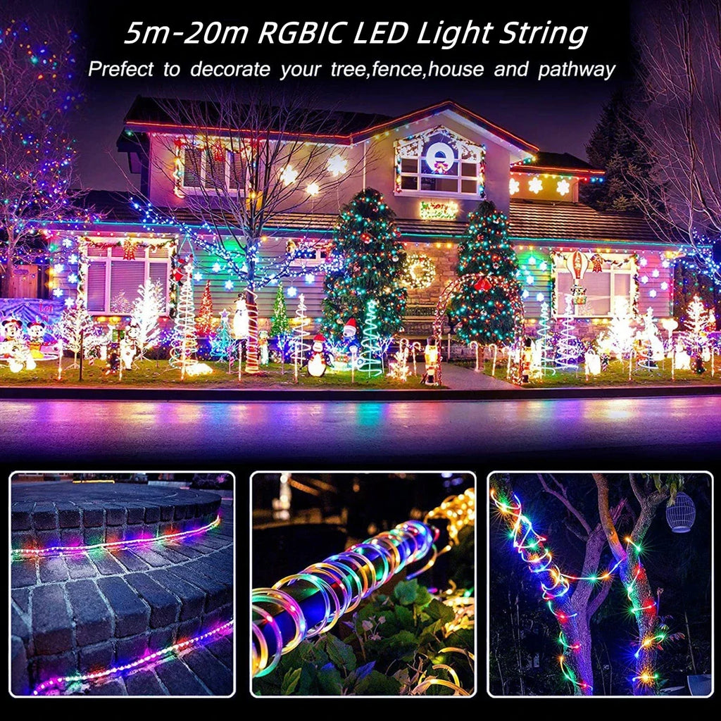 Smart Fairy String Lights RGB RGBIC – Bluetooth App Control, IP65 Waterproof 5M-20M