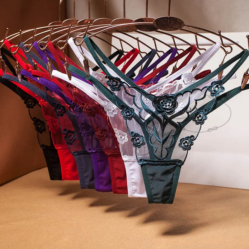 Tanga de cintura baja para mujer con tiras finas