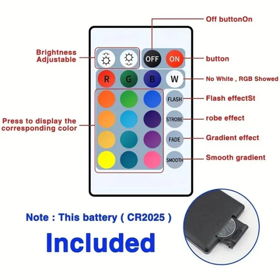 Tira de Luces LED Bluetooth RGB 5050 con App y Control Remoto – Luz para TV y Habitación Gamer