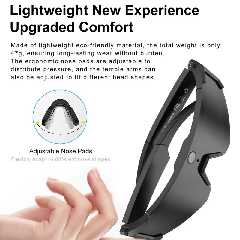 Gafas inteligentes con cámara, Bluetooth y asistente de voz