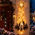 Decoración navideña de pared con nacimiento iluminado LED