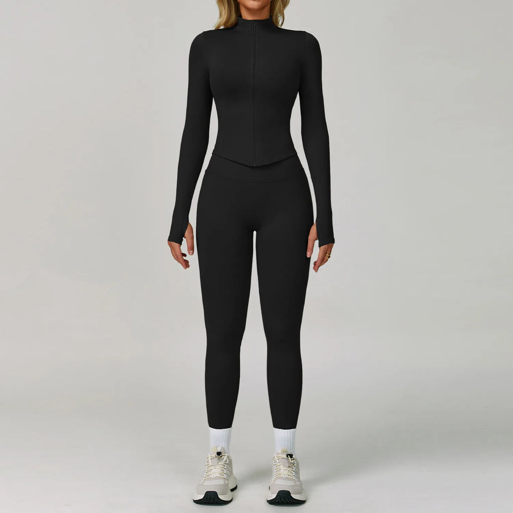 Conjunto deportivo sin costuras para mujer de 2 o 3 piezas