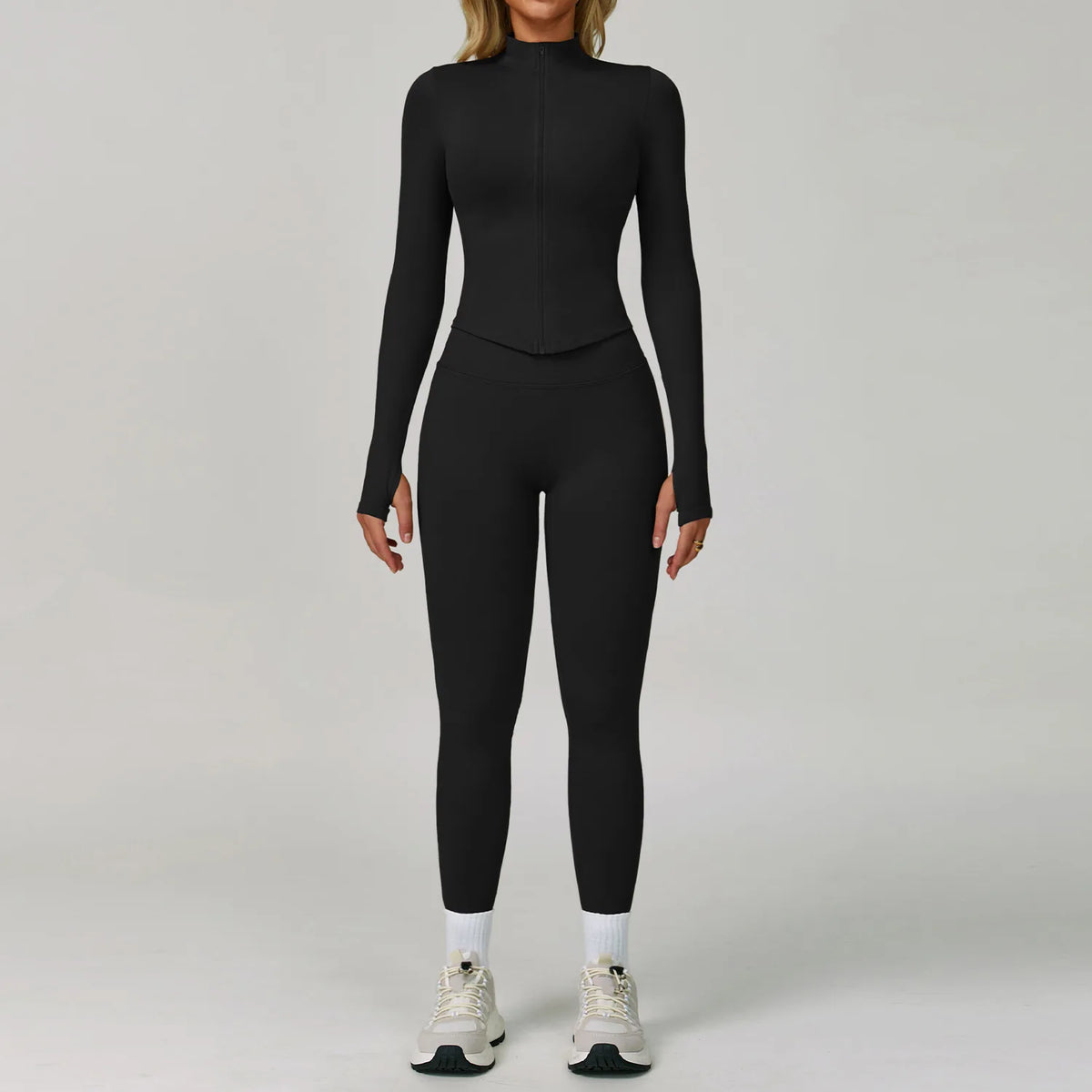 Conjunto deportivo sin costuras para mujer de 2 o 3 piezas