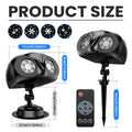 Proyector de Nieve Doble Cabezal IP65 – Luces Navideñas Rotativas con Control Remoto y Timer