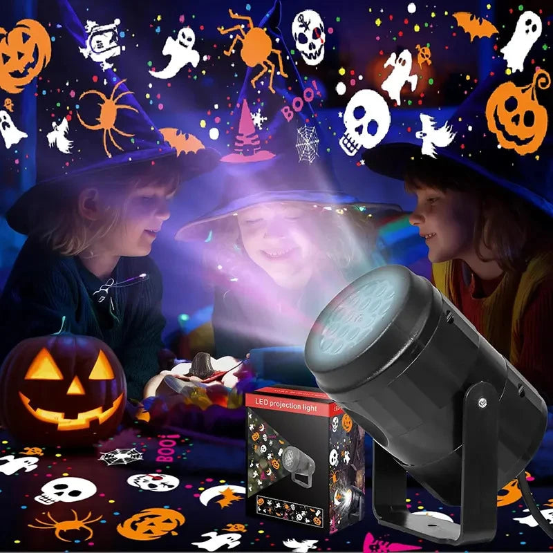 Rotating Projector Light – Christmas, Halloween & Snowflake USB Ambient Decor