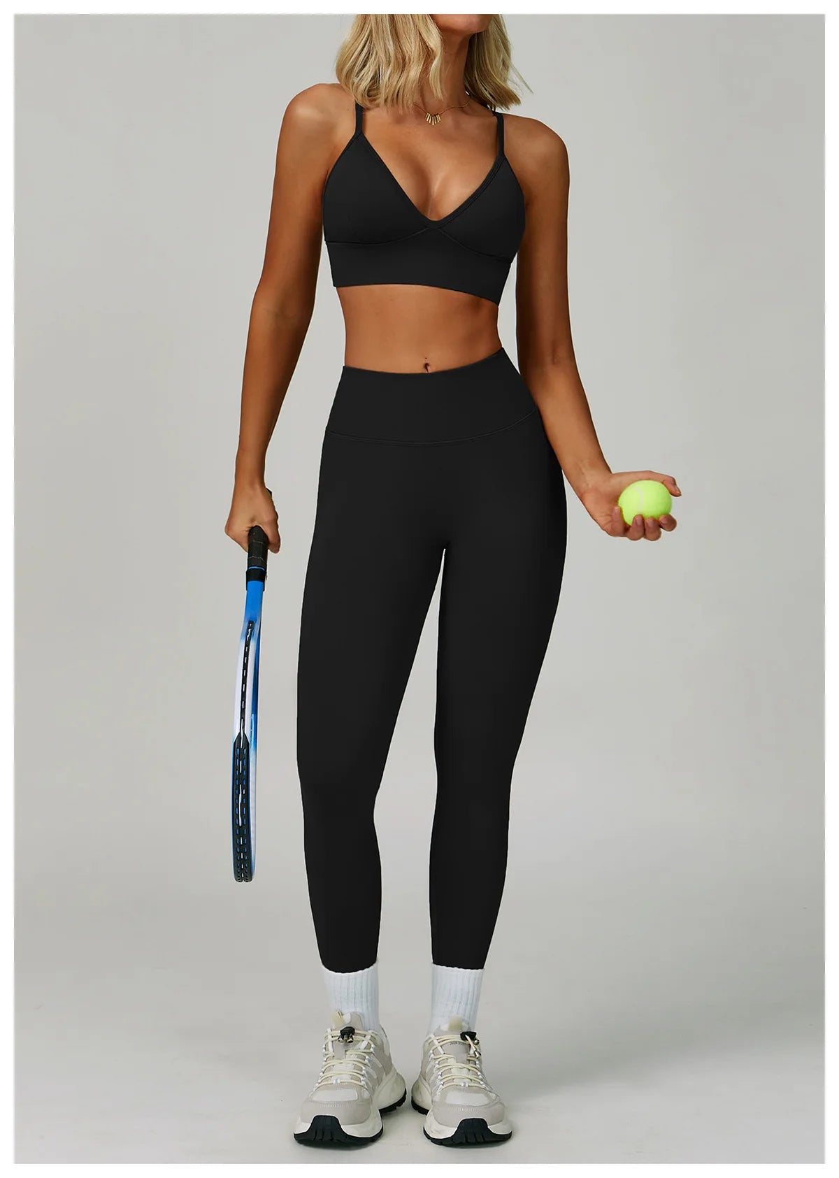 Conjunto deportivo sin costuras para mujer de 2 o 3 piezas