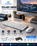 Teclado y Mouse Inalámbrico JOMAA Slim | Bluetooth + USB 2.4G Recargable para Laptop y PC