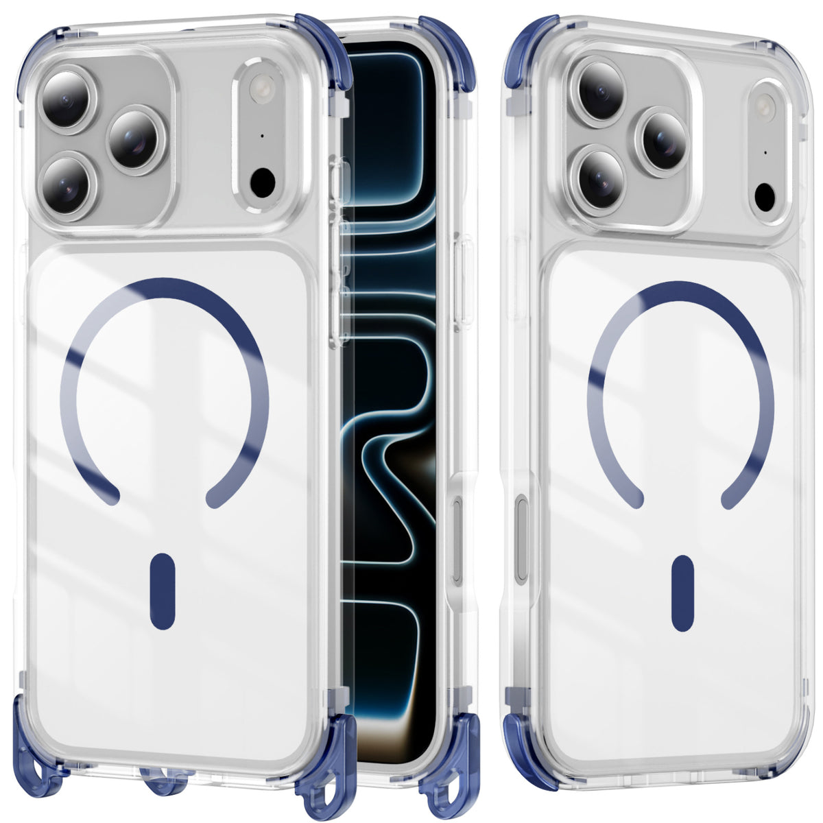 Funda Transparente para iPhone con Soporte de Succión y Protección Antigolpes