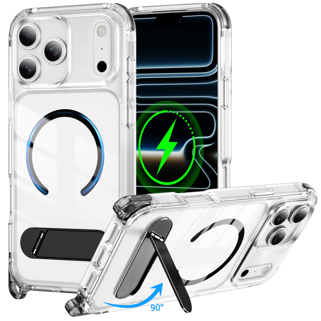 Funda Transparente para iPhone con Soporte de Succión y Protección Antigolpes