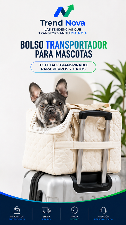 Bolso Transportador para Mascotas | Tote Bag Transpirable para Perros y Gatos