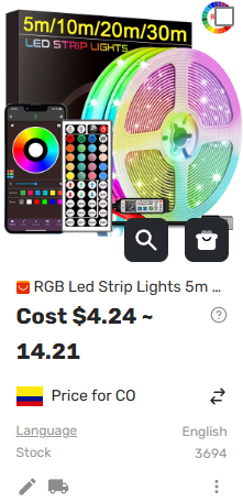 RGB Led Strip Lights con control APP