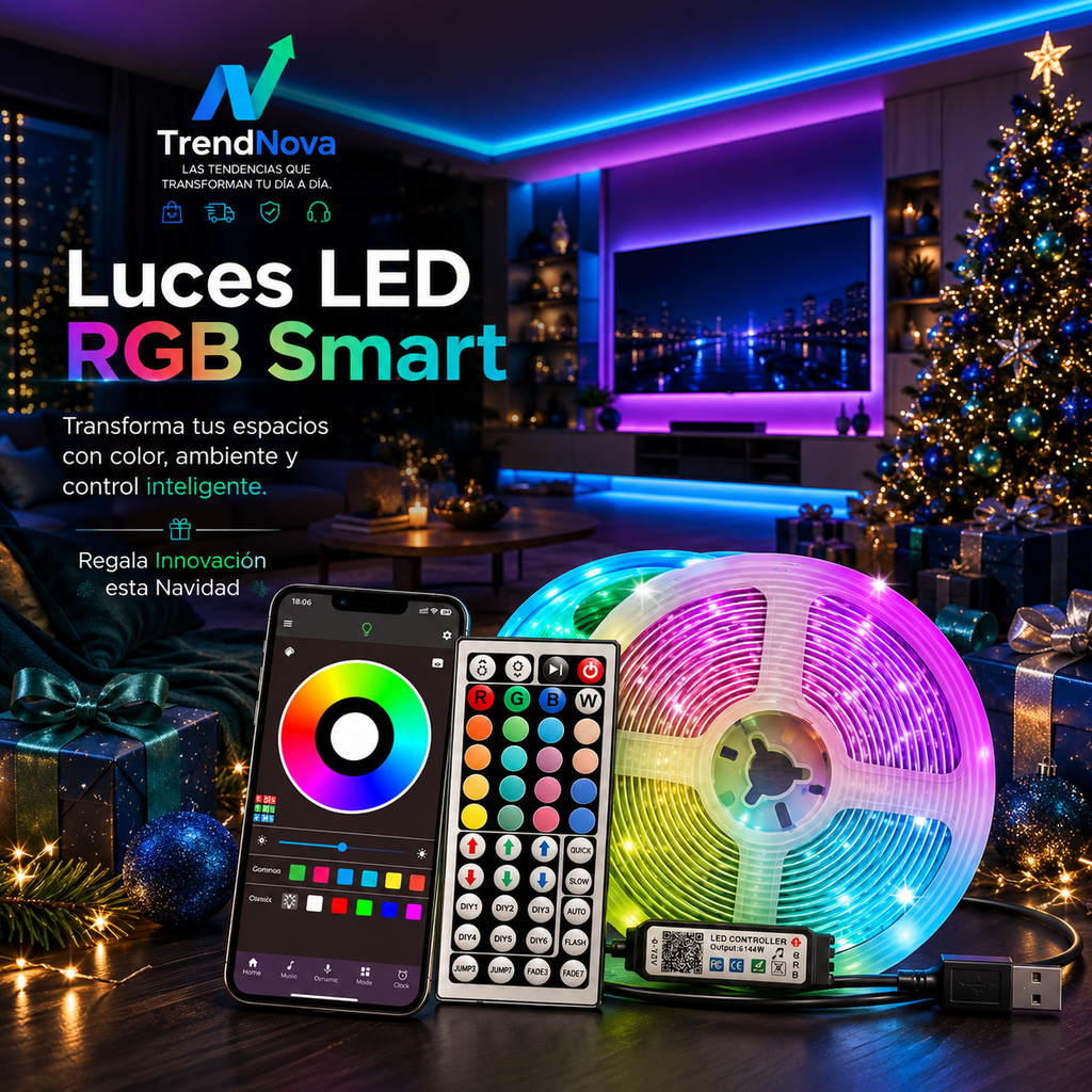 RGB Led Strip Lights con Control APP – Luces LED Inteligentes para Decoración